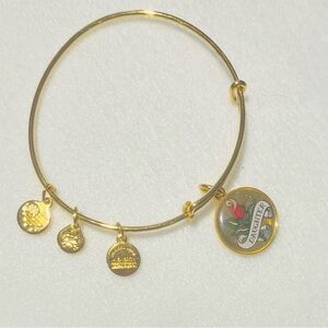 Alex and Ani Gold-Tone Daughter Charm Bangle Bracelet